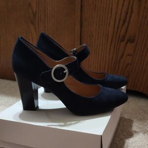 Navy Mary Jane Heels